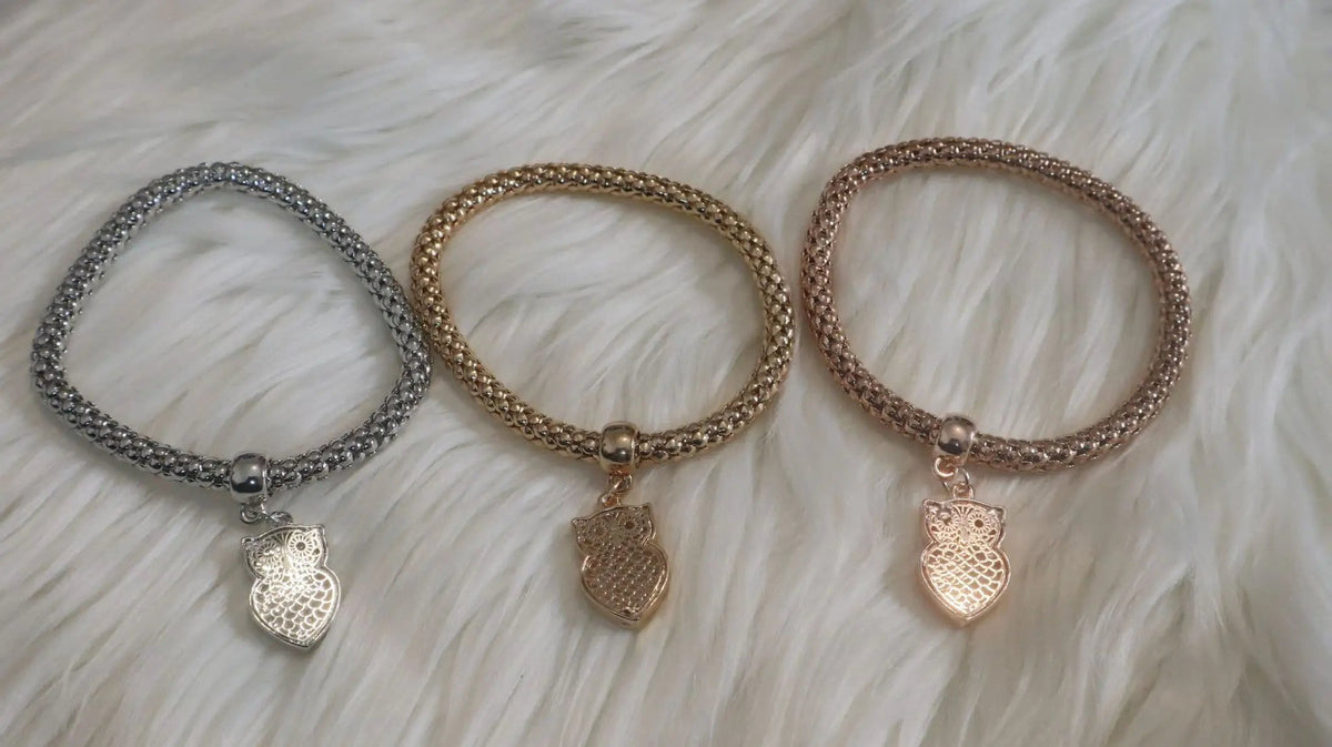 Owl 3 Piece Bracelet Set by Clarissas Boutique