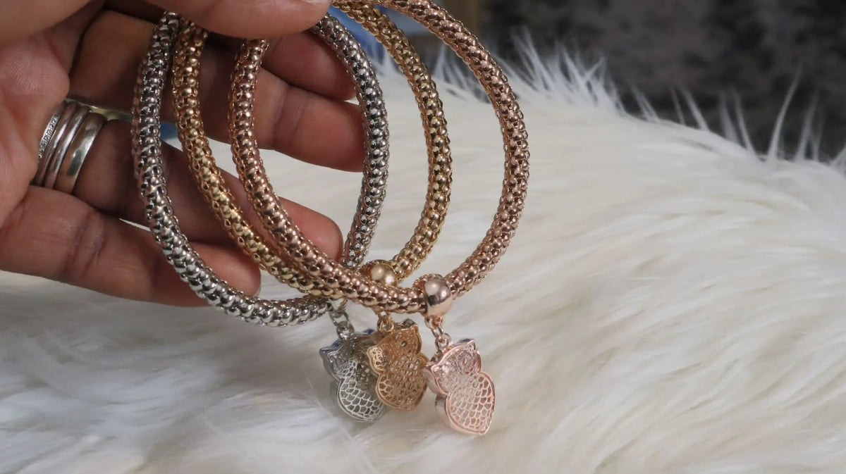 Owl 3 Piece Bracelet Set by Clarissas Boutique