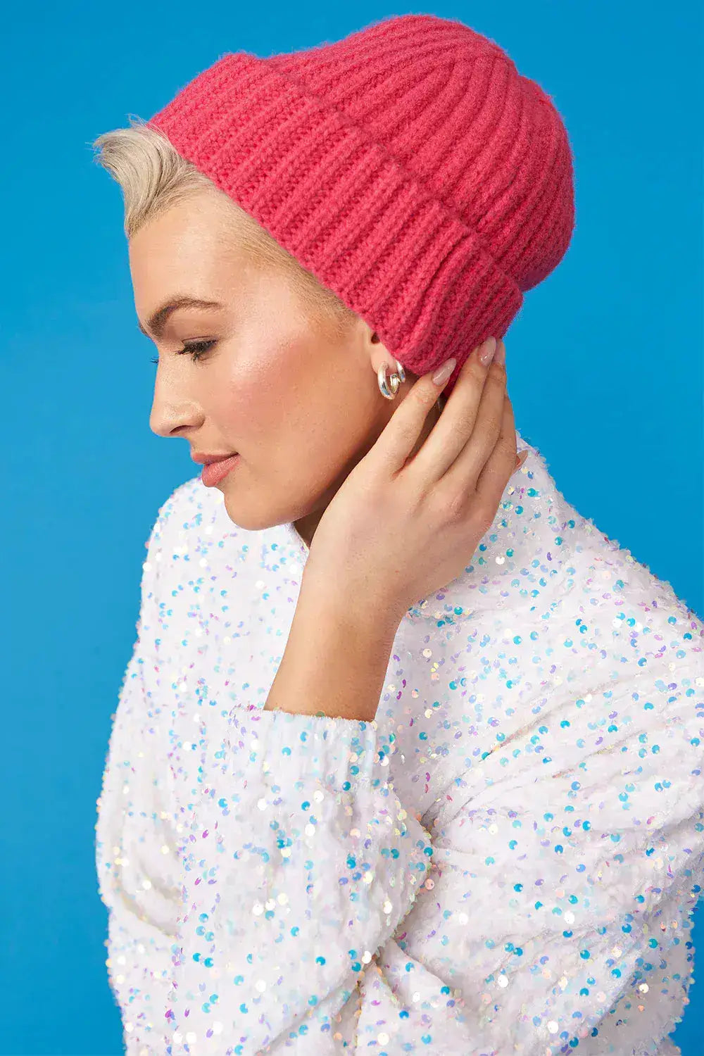 Pink - Banana Peel Blend Beanie Hat by Clarissas Boutique