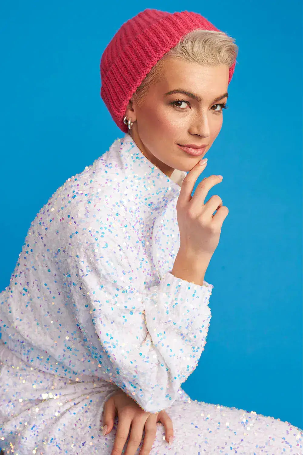 Pink - Banana Peel Blend Beanie Hat by Clarissas Boutique
