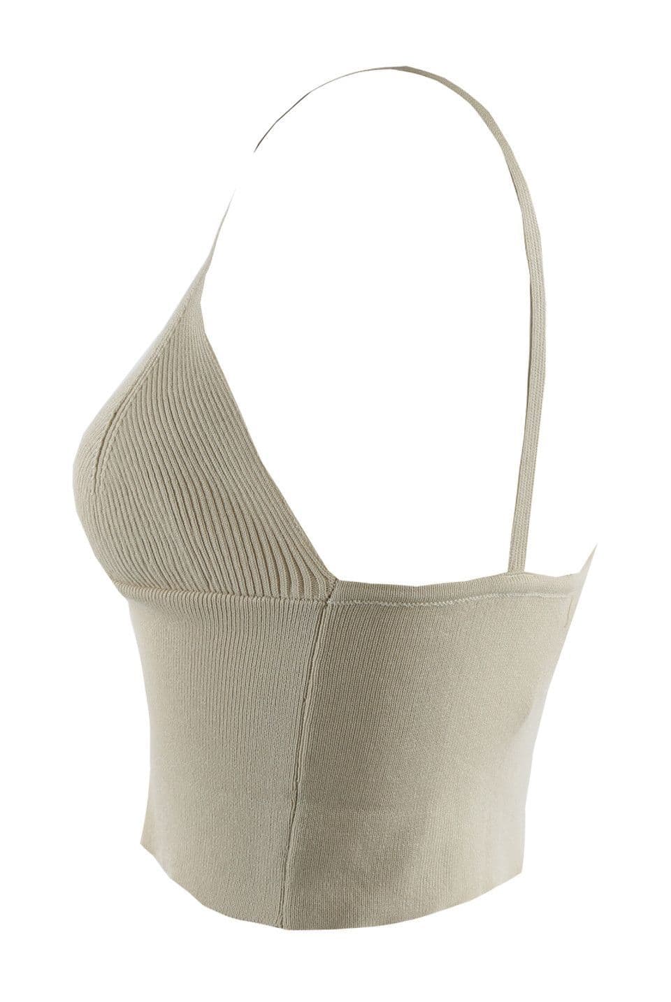Pink Ribbed Knit Strappy Crop Top by Clarissas Boutique London