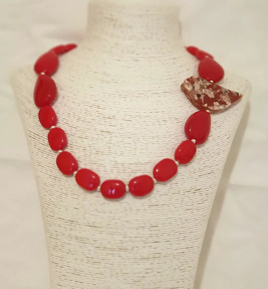 Red Necklace by Clarissas Boutique