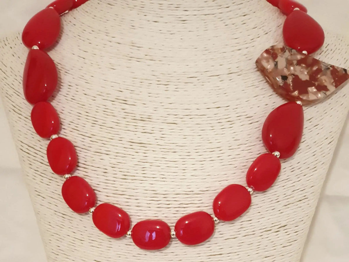 Red Necklace by Clarissas Boutique