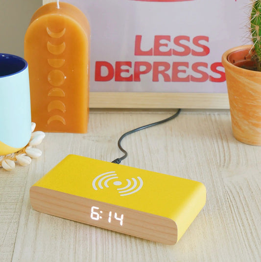 Rise Alarm Clock Charger In Yellow by Steepletone