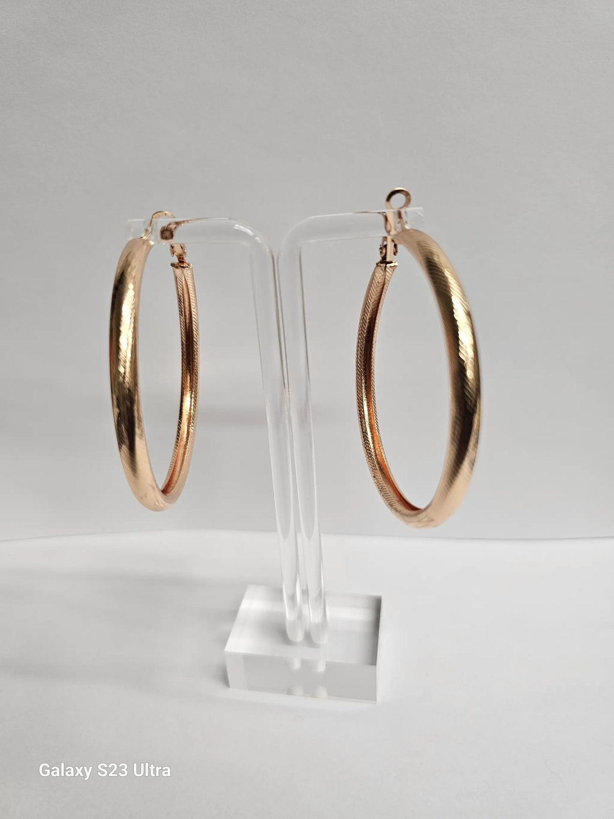Elegant Gold Plated Hoop Earrings by Clarissas Boutique London