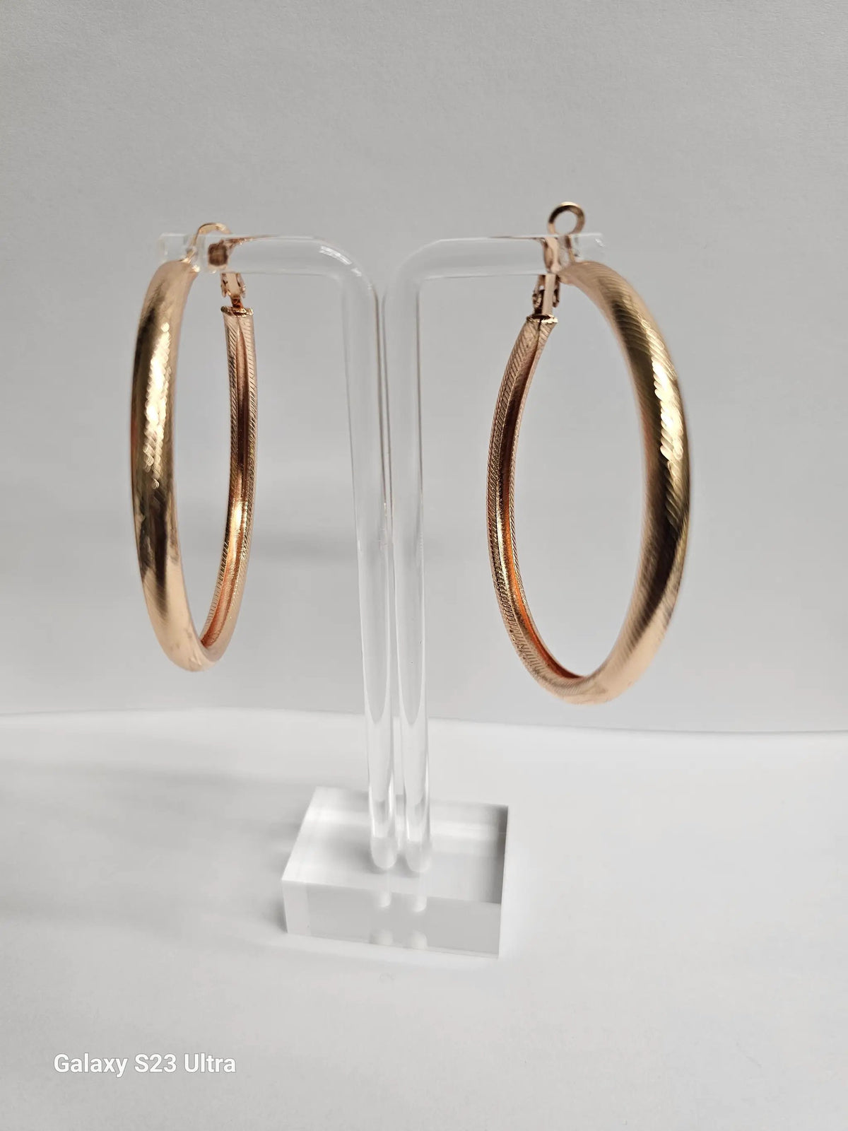 Elegant Gold Plated Hoop Earrings by Clarissas Boutique London