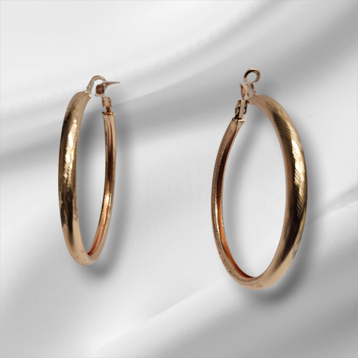 Elegant Gold Plated Hoop Earrings by Clarissas Boutique London