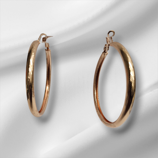 Elegant Gold Plated Hoop Earrings by Clarissas Boutique London