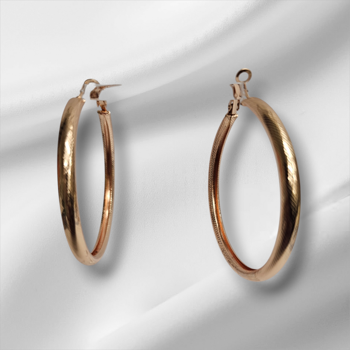 Elegant Gold Plated Hoop Earrings by Clarissas Boutique London