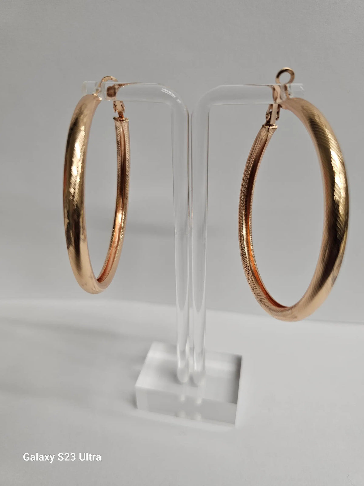 Elegant Gold Plated Hoop Earrings by Clarissas Boutique London