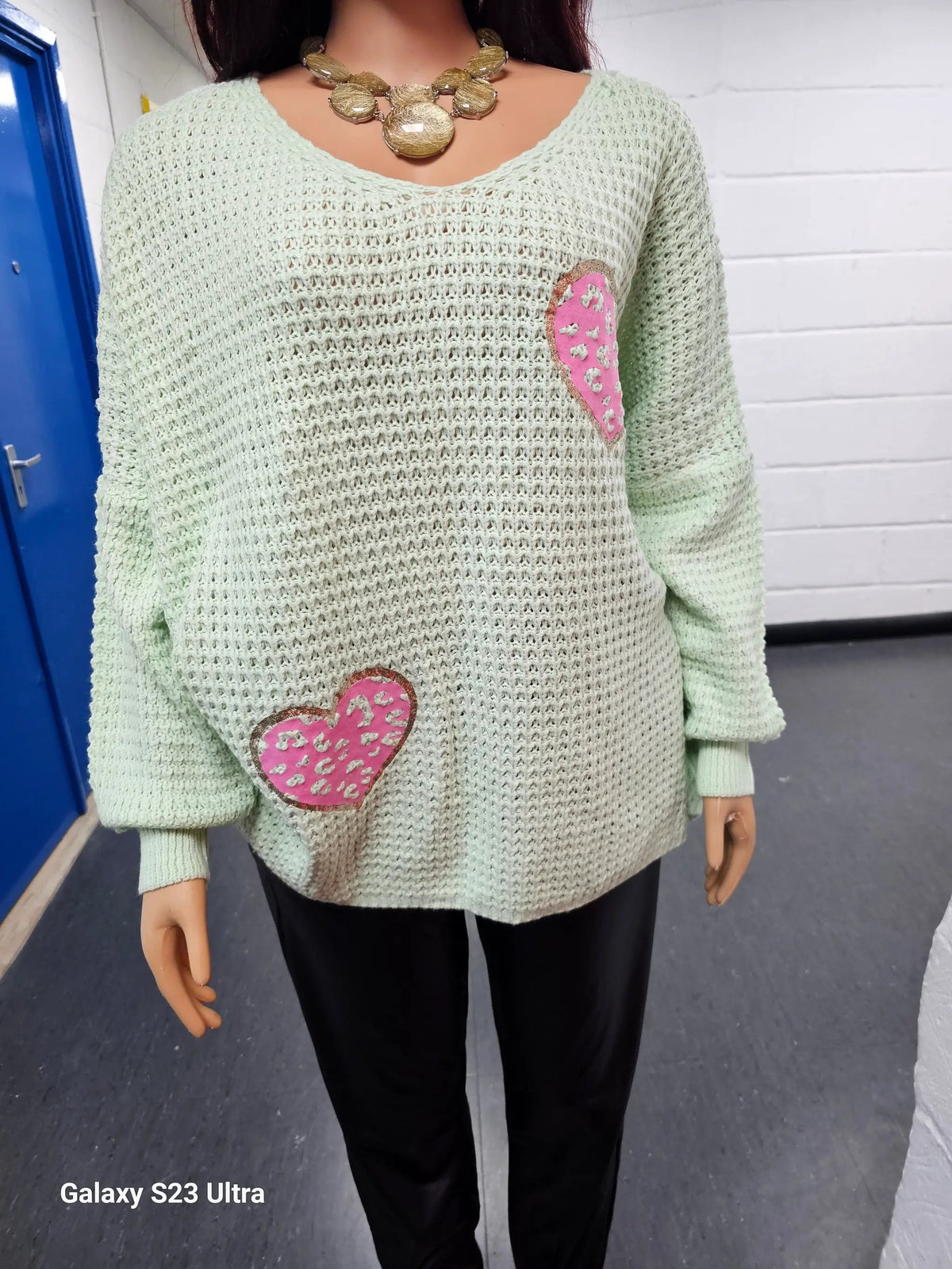 Cosy Chic Mint Green Jumper by Clarissas Boutique London