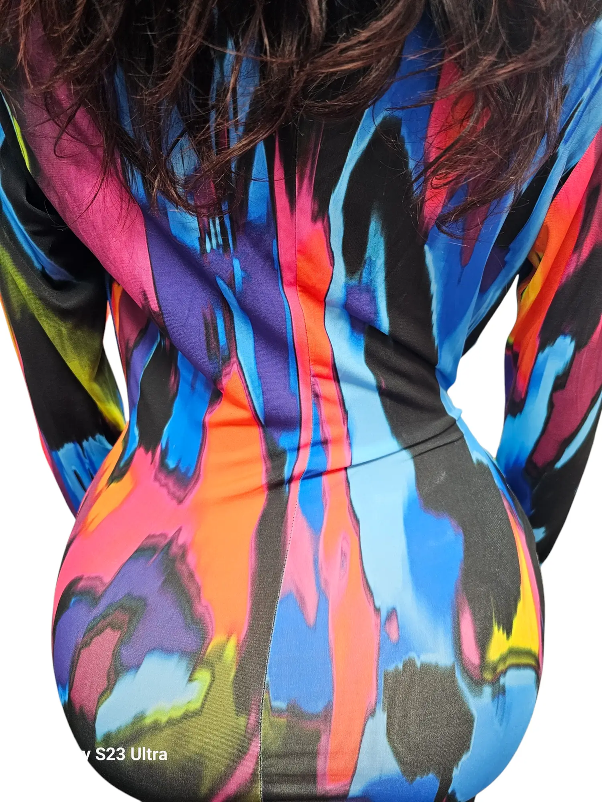 Bold & Beautiful Vibrant Padded Long Sleeve Ruched Wrap Midi Dress by Clarissas Boutique London