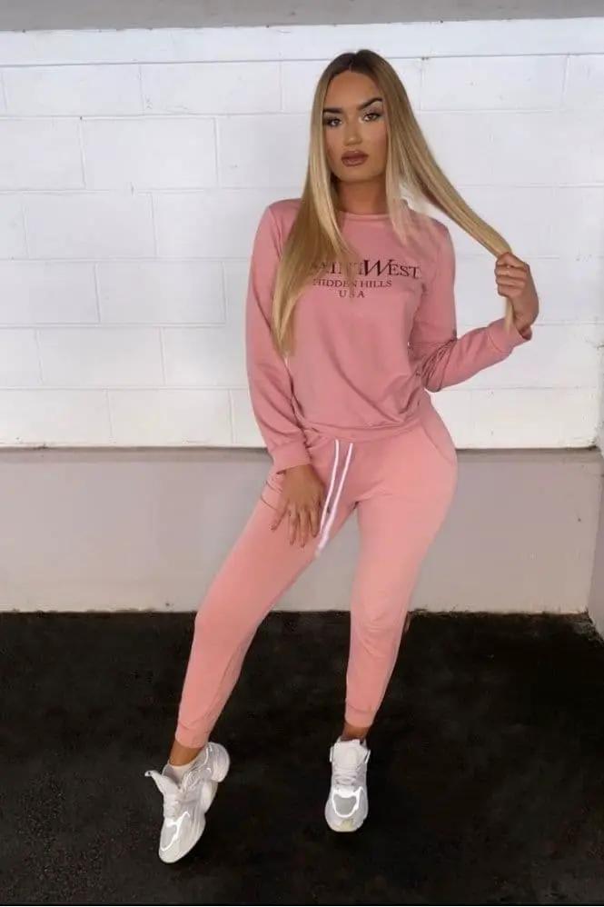 Rose Ye Saint West Jumper & Jogger Loungewear Set by Clarissas Boutique London