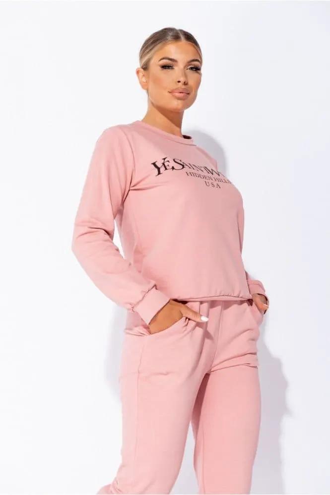 Rose Ye Saint West Jumper & Jogger Loungewear Set by Clarissas Boutique London