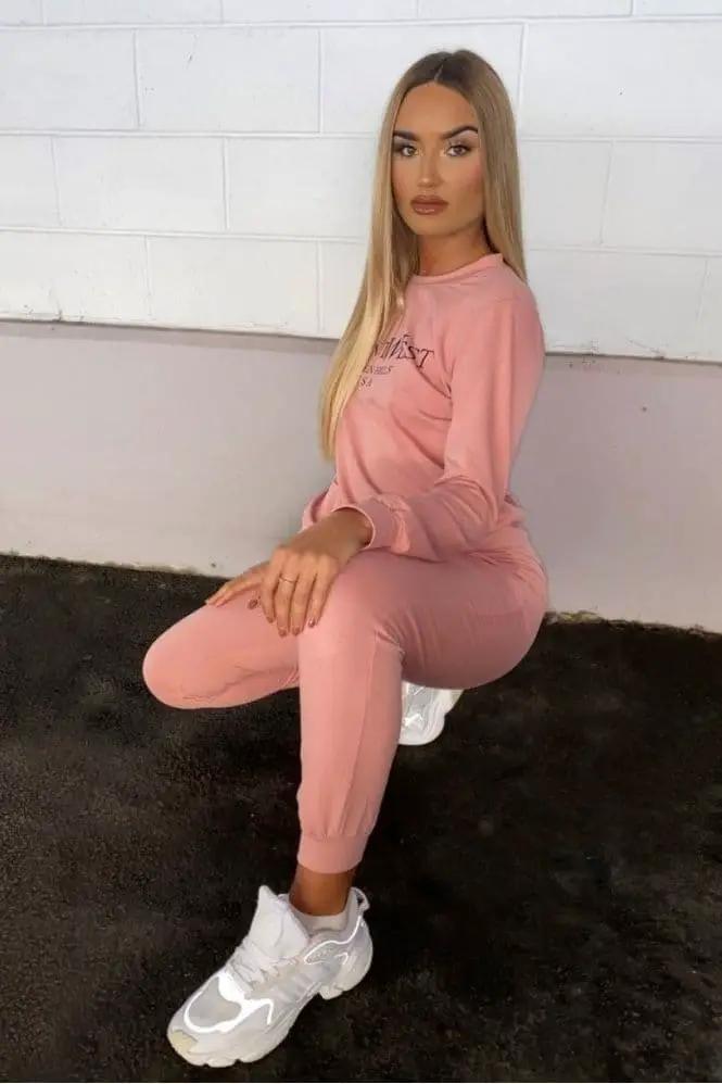 Rose Ye Saint West Jumper & Jogger Loungewear Set by Clarissas Boutique London
