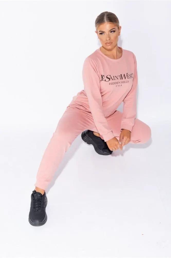 Rose Ye Saint West Jumper & Jogger Loungewear Set by Clarissas Boutique London