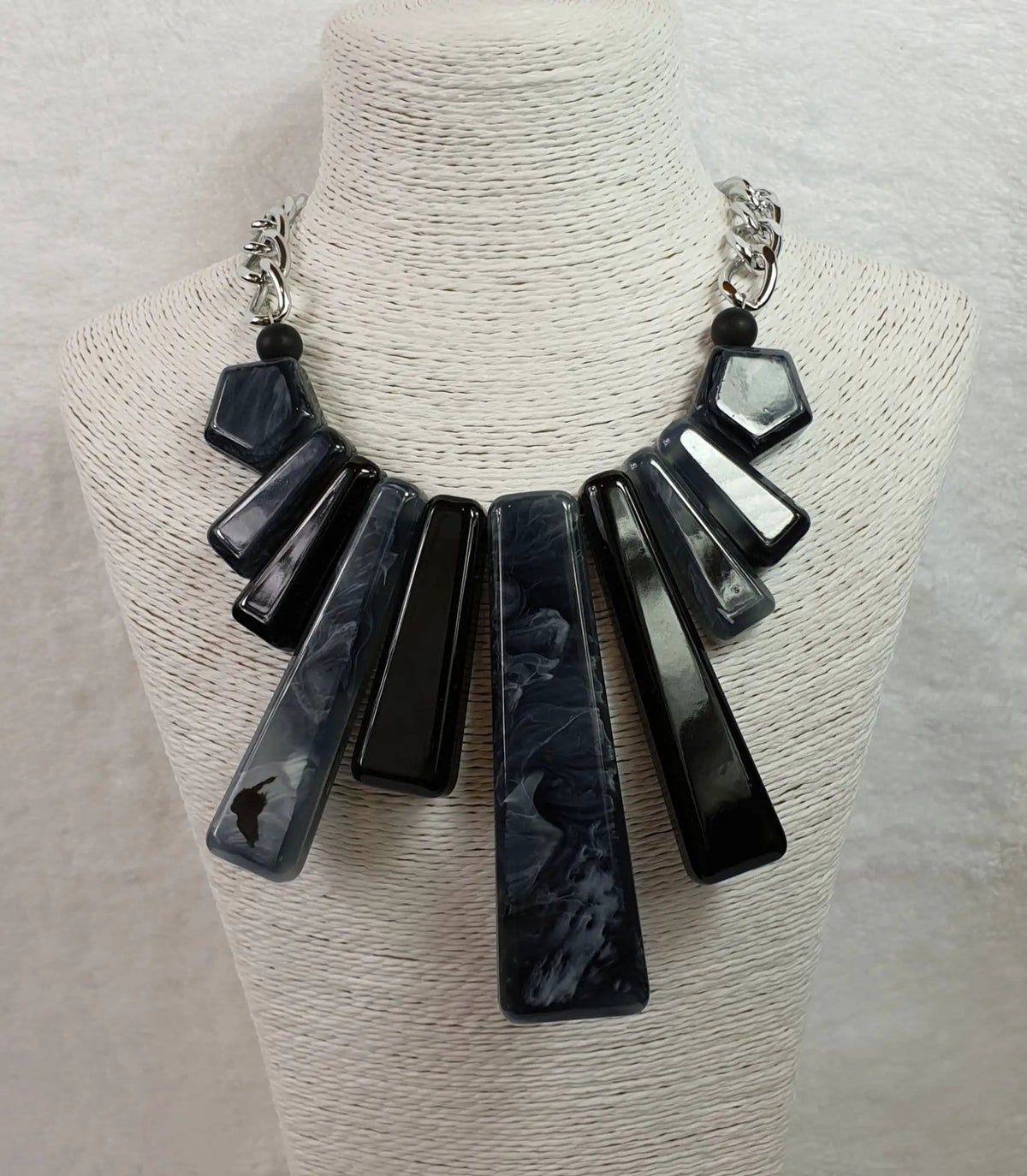 Rubber And Aluminium Two Tone Colour Necklace by Clarissas Boutique