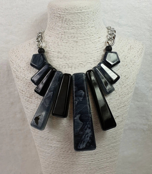 Rubber And Aluminium Two Tone Colour Necklace by Clarissas Boutique