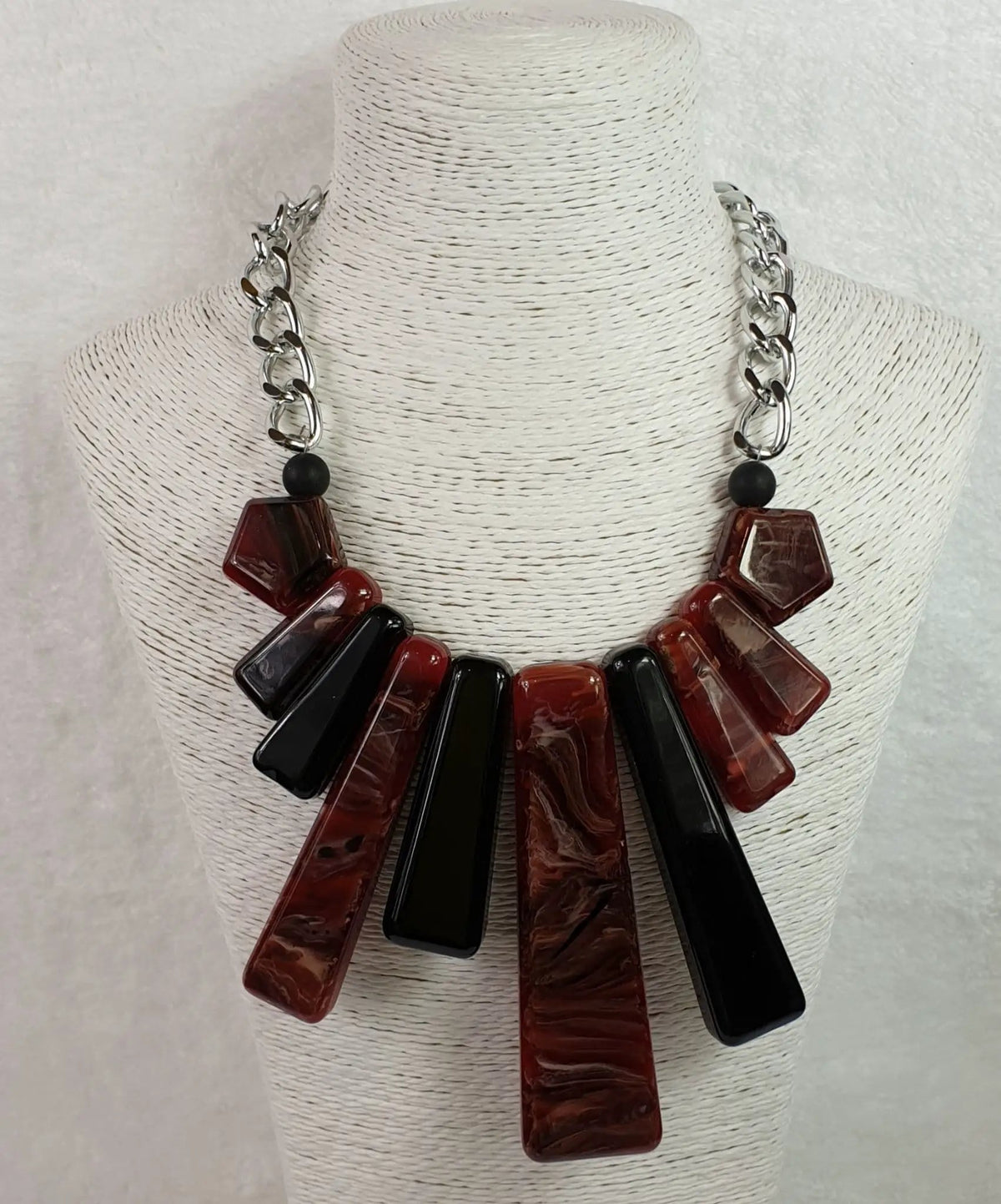 Rubber And Aluminium Two Tone Colour Necklace by Clarissas Boutique