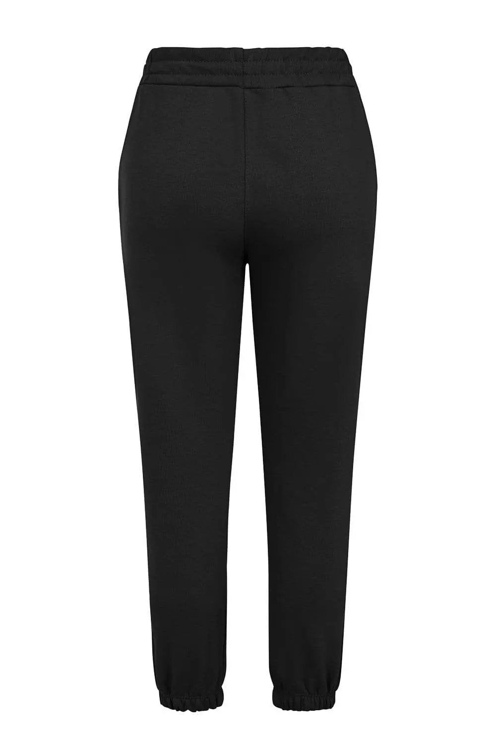 Sasha Black Under Bra Waisted Sweatshirt Tracksuit Set by Clarissas Boutique London