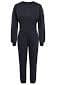 Sasha Navy Blue Under Bra Waisted Hoodie Tracksuit Set by Clarissas Boutique London