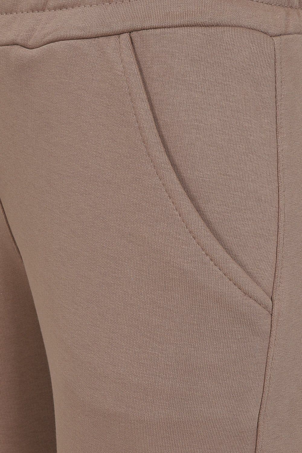 Sasha Taupe Under Bra Waisted Sweatshirt Tracksuit Set by Clarissas Boutique London