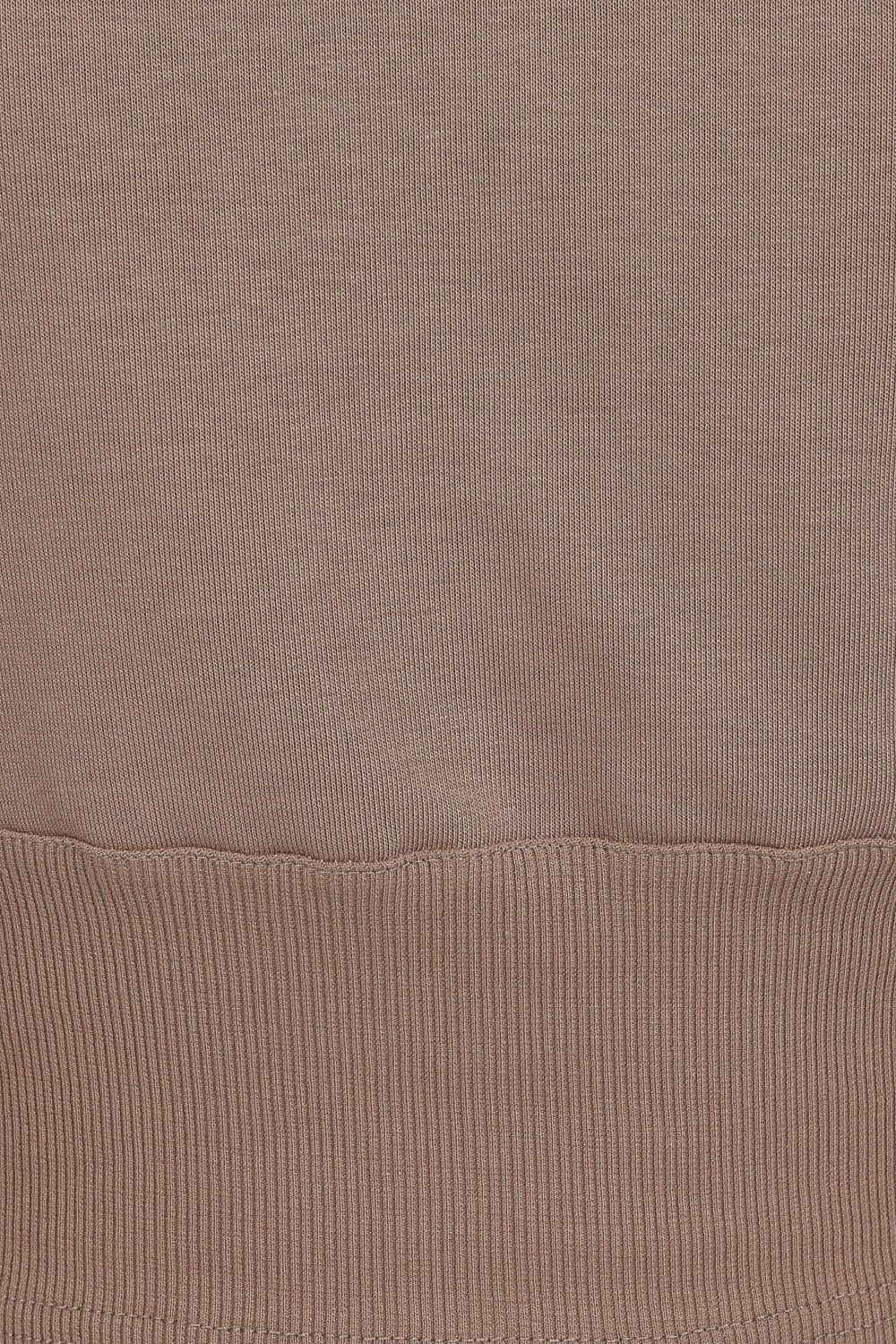 Sasha Taupe Under Bra Waisted Sweatshirt Tracksuit Set by Clarissas Boutique London