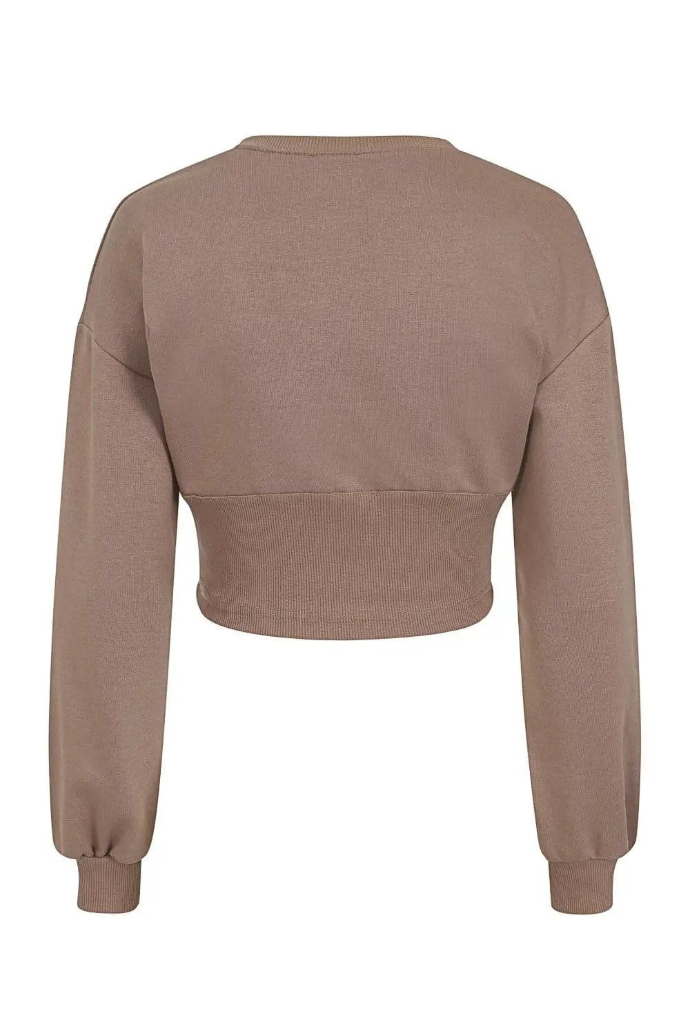 Sasha Taupe Under Bra Waisted Sweatshirt Tracksuit Set by Clarissas Boutique London