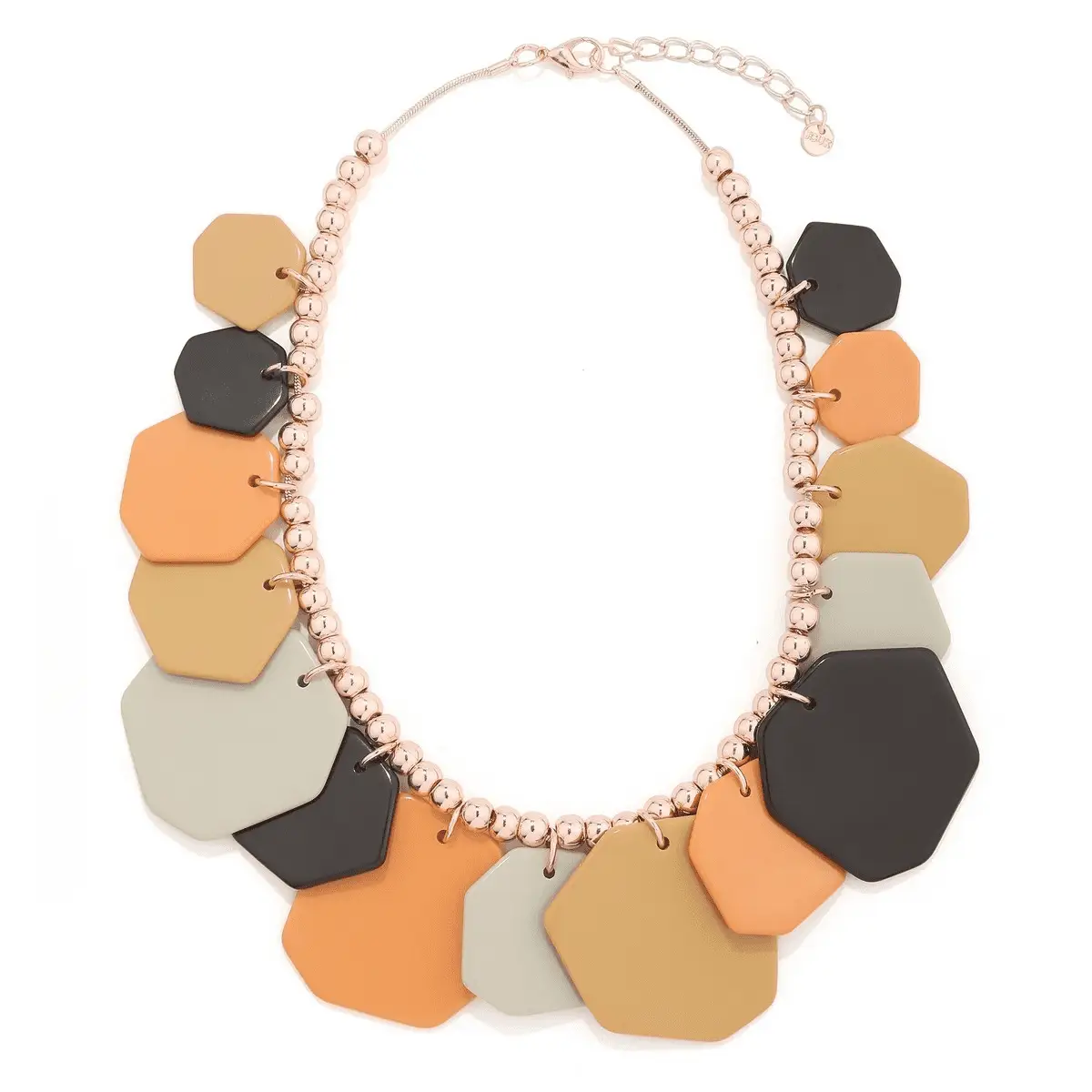 Shapes Overlay Necklace - Rose Gold by Clarissas Boutique
