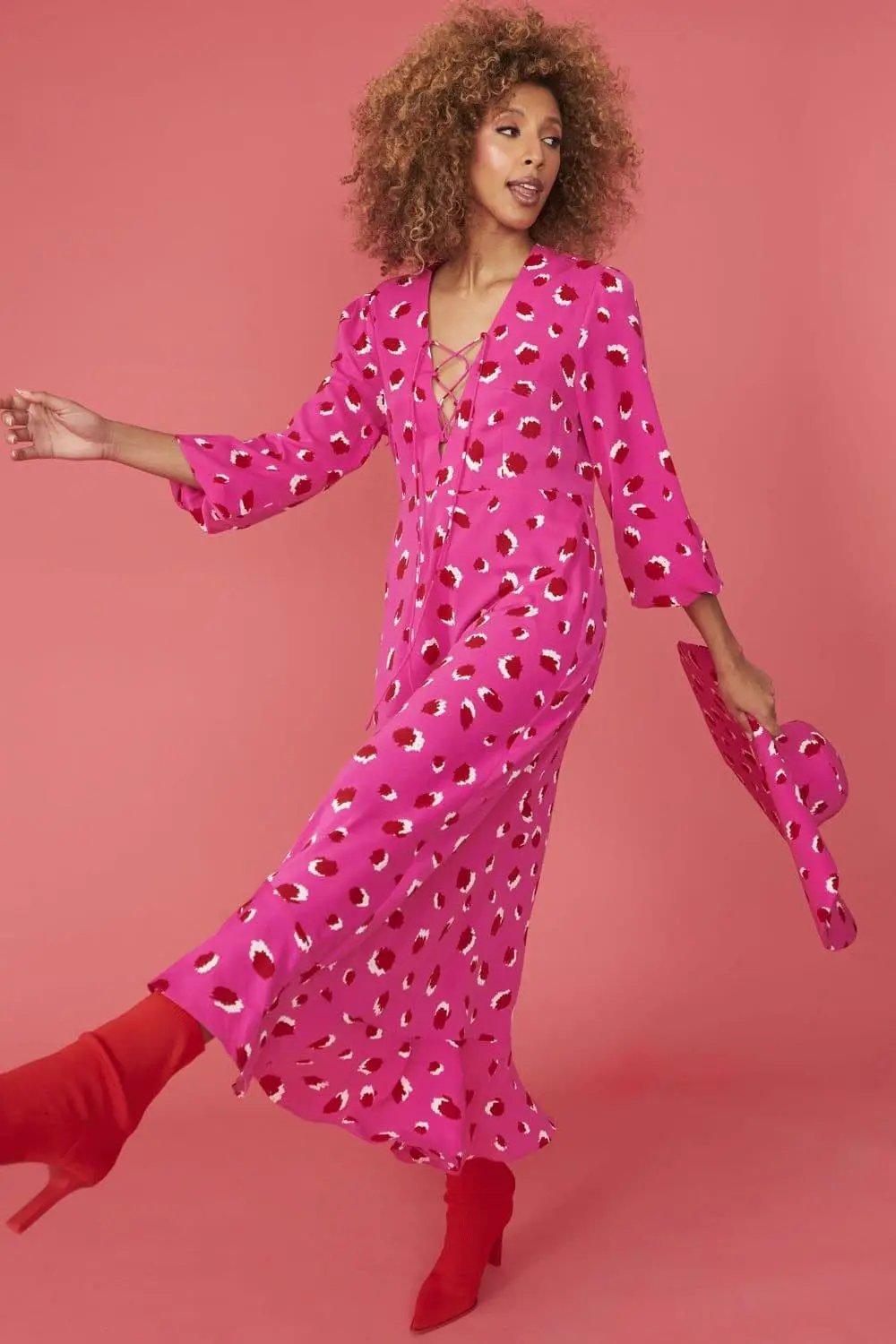 Silk Animal Print Maxi Dress by Clarissas Boutique London