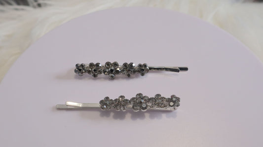 Silver Colour Diamante Jewel Hair Clip by Clarissas Boutique