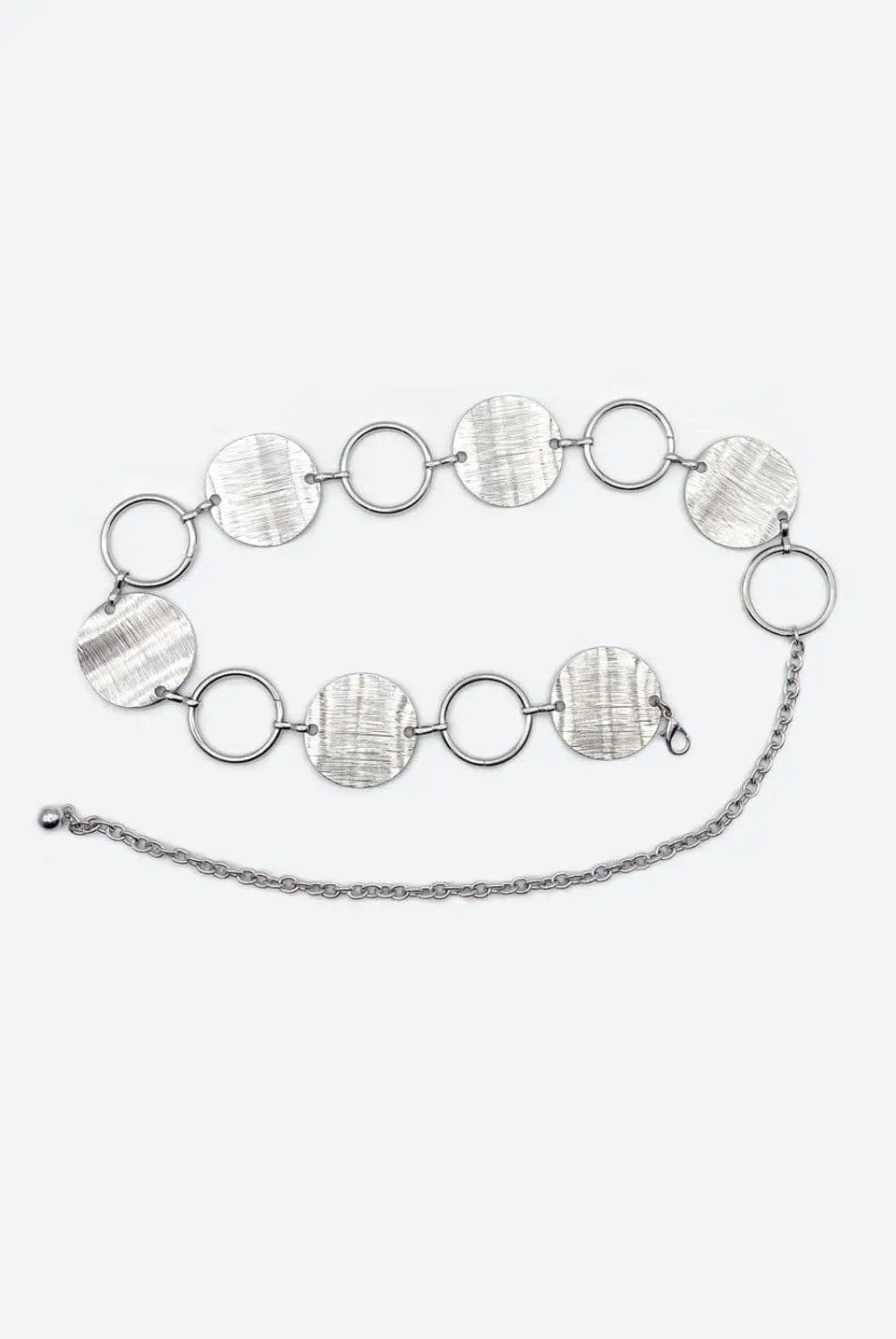 Silver Disc Chain Belt by Clarissas Boutique