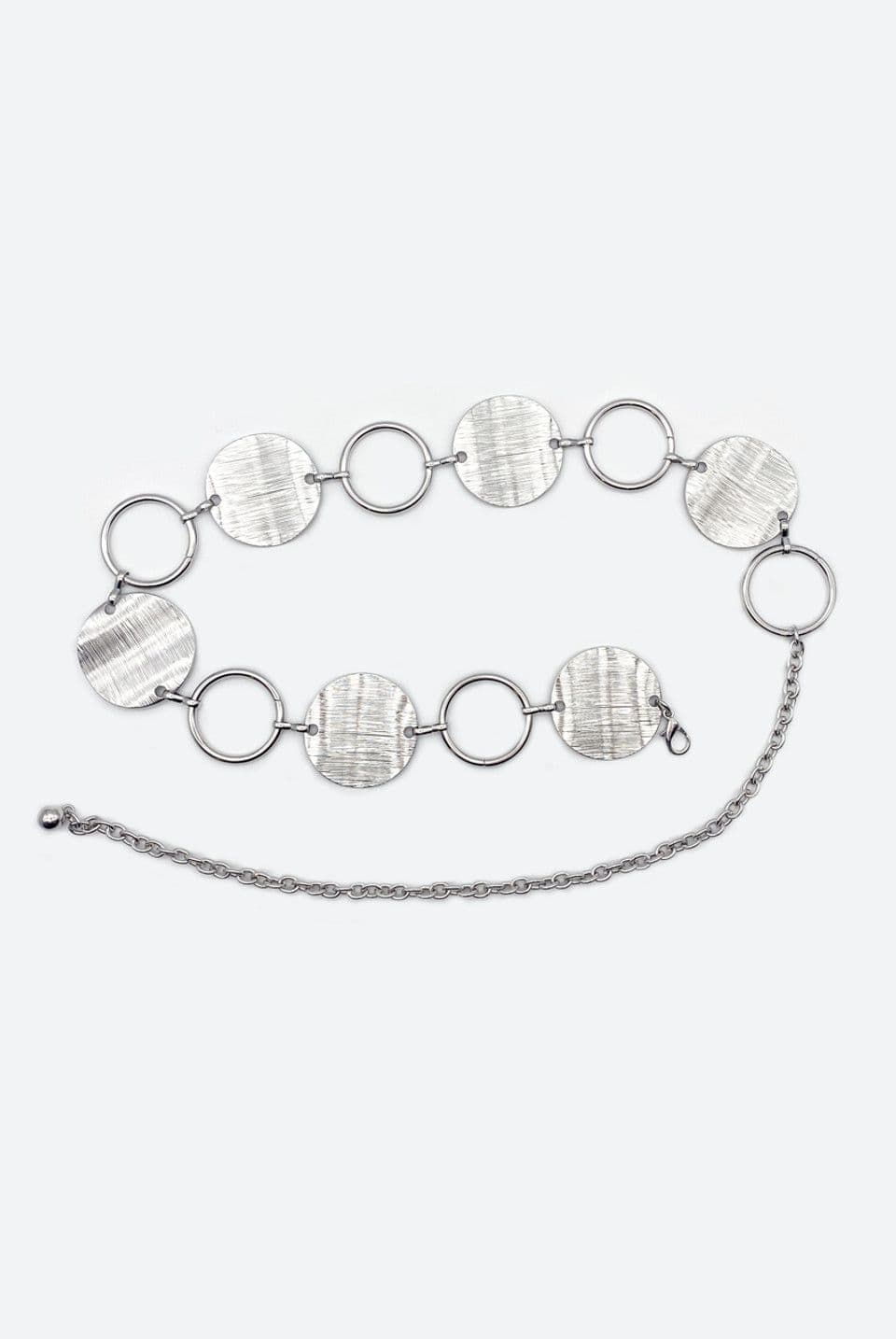 Silver Disc Chain Belt by Clarissas Boutique