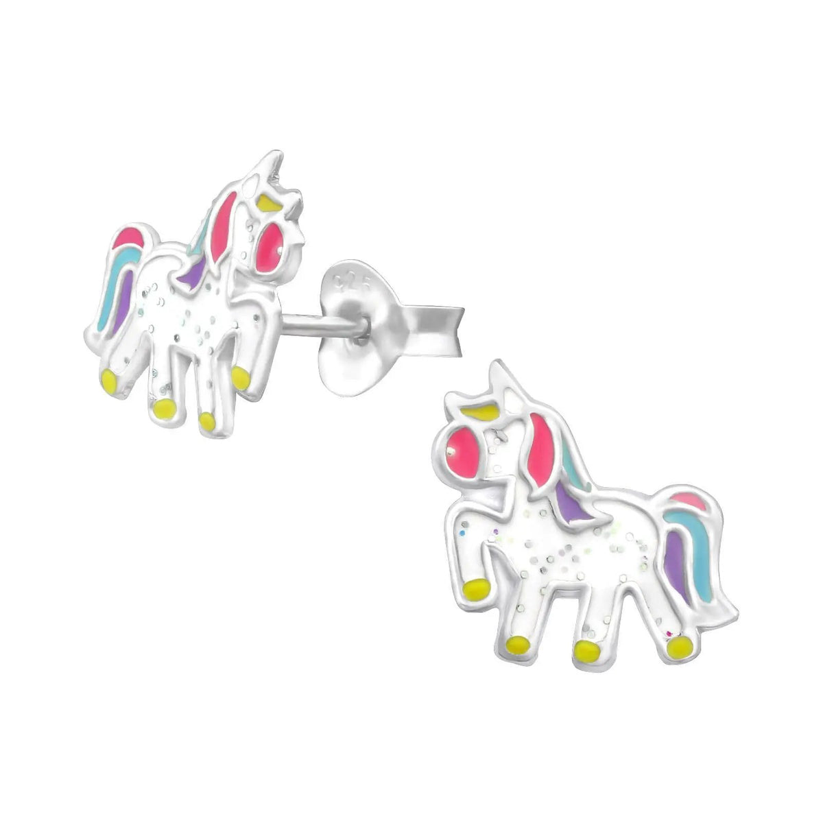 Sterling Silver Unicorn Earrings, Studs Earrings, Birthday Gift, Girl Earrings, Children's Jewelry, by Clarissas Boutique
