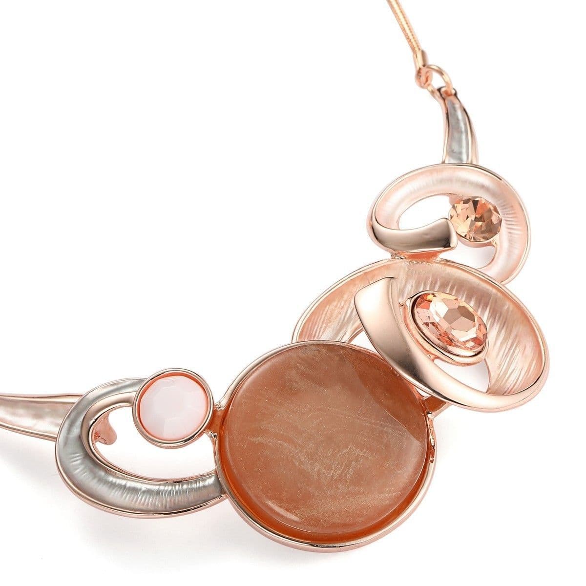 Swirls Necklace Set - Peach by Clarissas Boutique