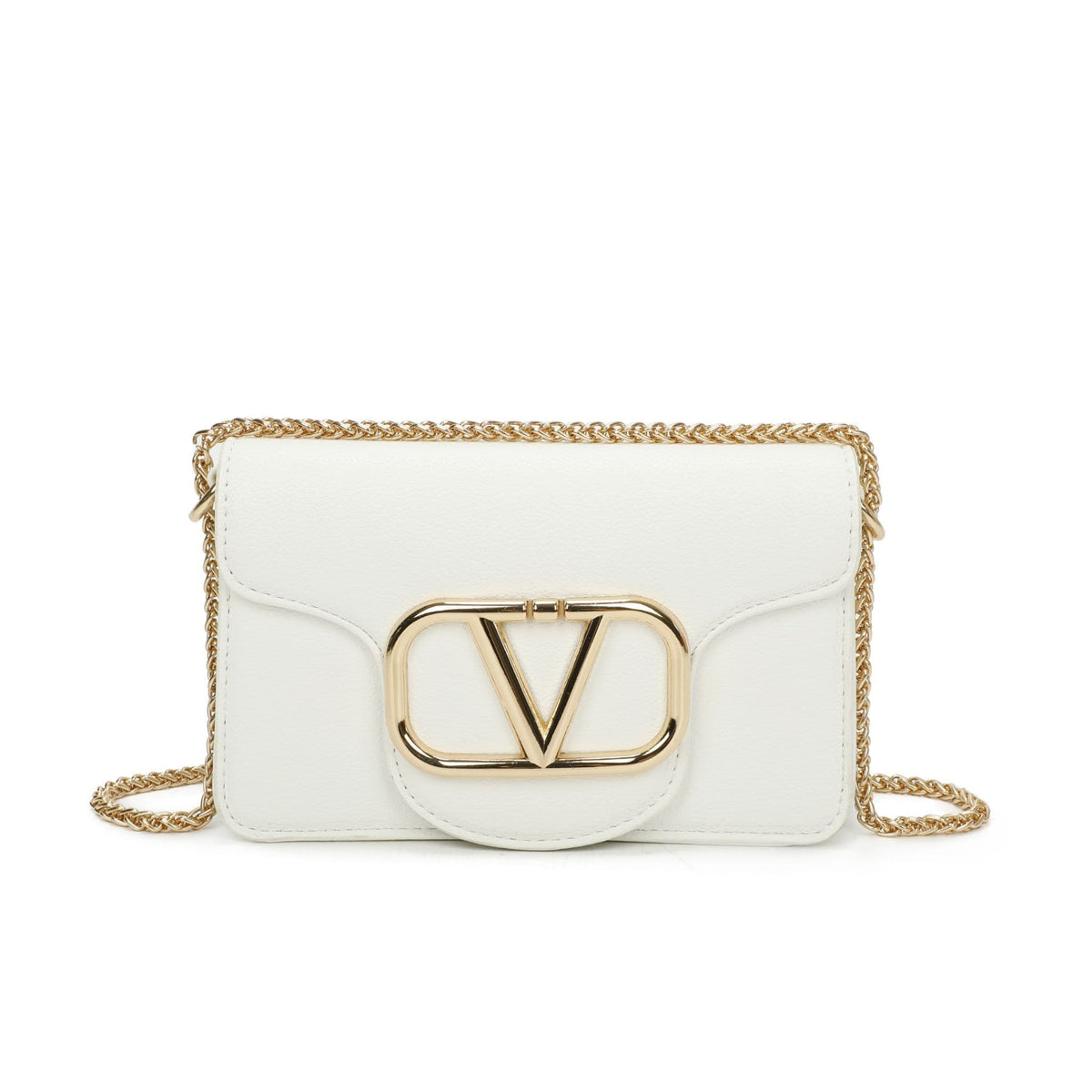 V BUCKLE CLUTCH BAG by Clarissas Boutique London