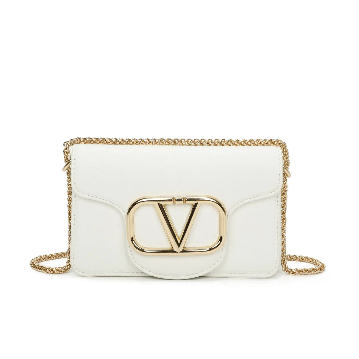 V BUCKLE CLUTCH BAG by Clarissas Boutique London