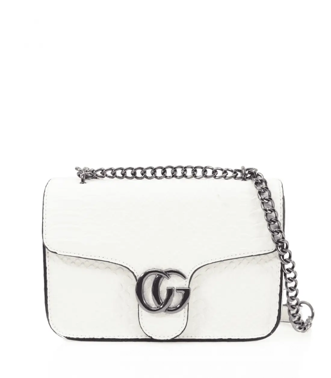 White Snake Shoulder Bag by Clarissas Boutique