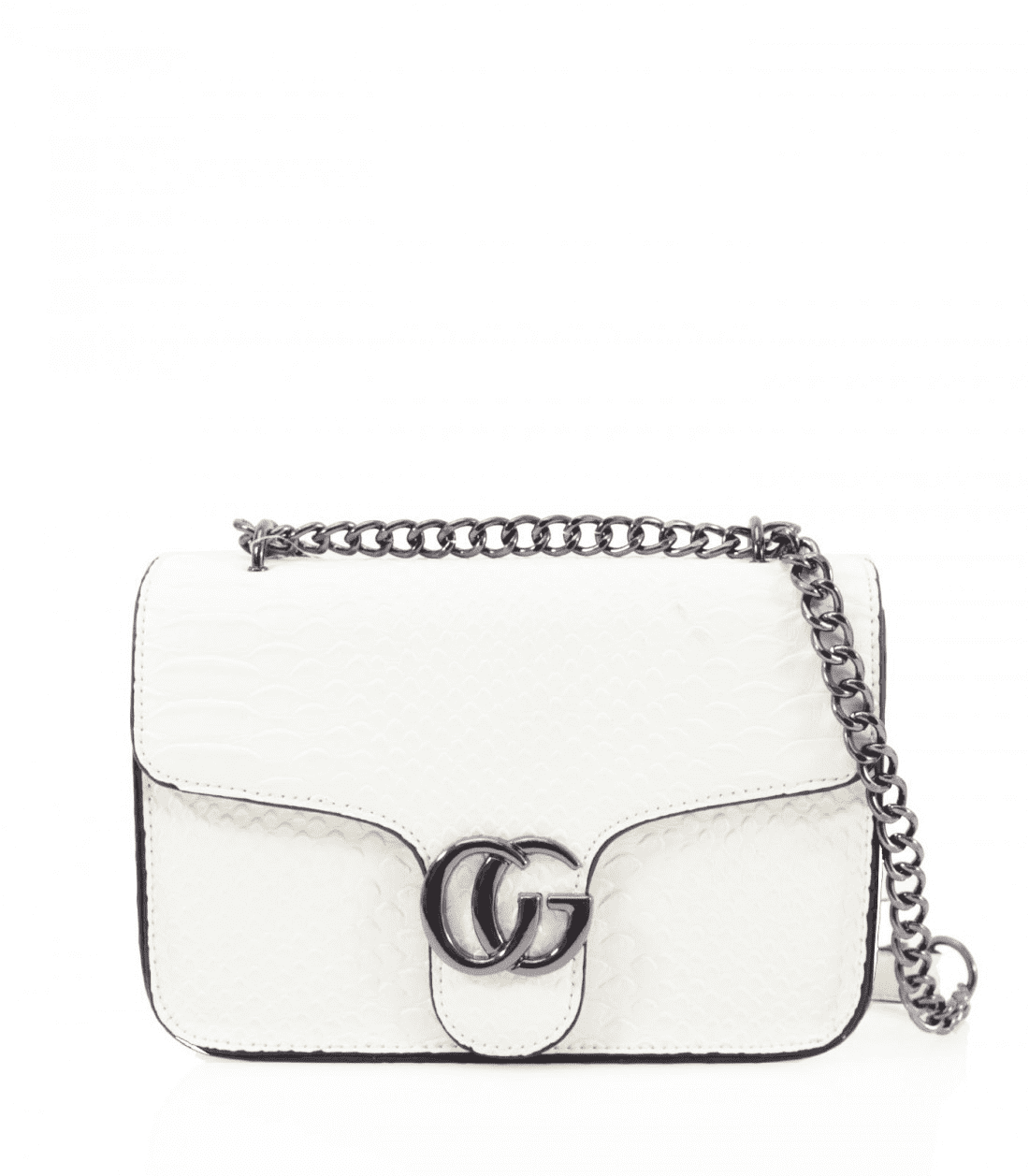White Snake Shoulder Bag by Clarissas Boutique