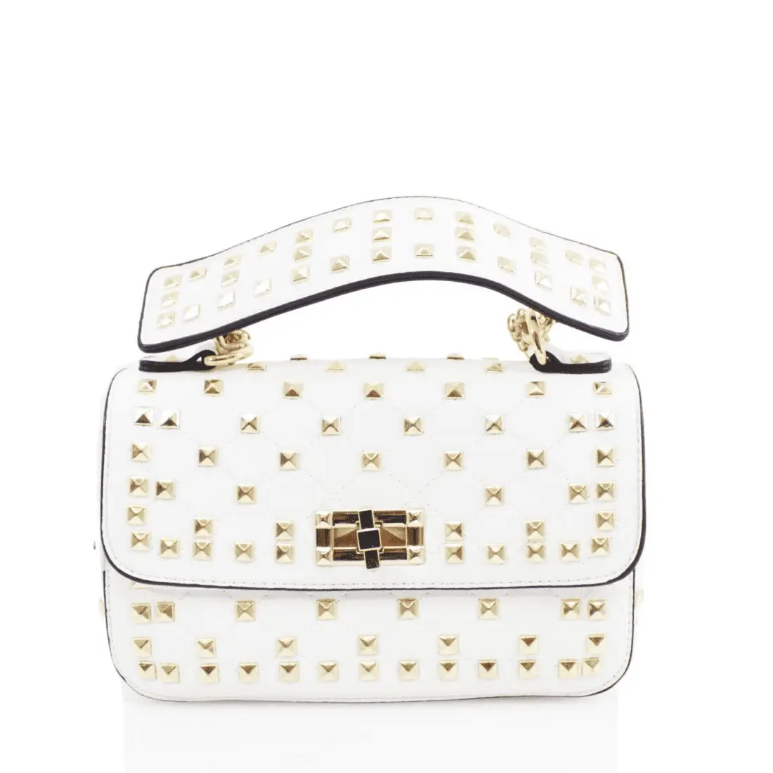 White Studded Clutch / Crossbody Bag by Clarissas Boutique