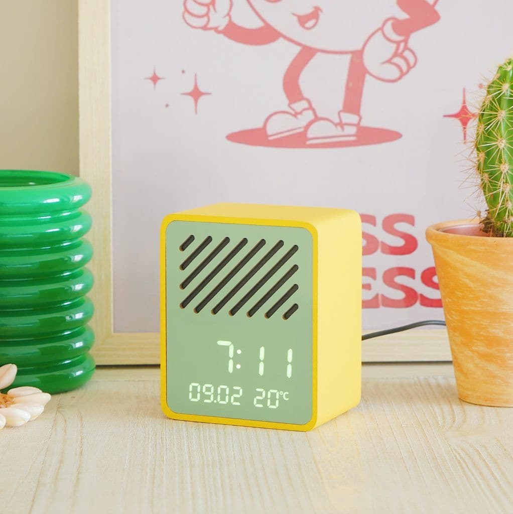 Yellow And Green Rise & Play Bluetooth Speaker & Alarm Clock by Steepletone
