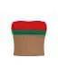 Zara Camel Tan Red and Green Striped Fine Knit 3 Piece Lounge Co-ord Set by Clarissas Boutique London